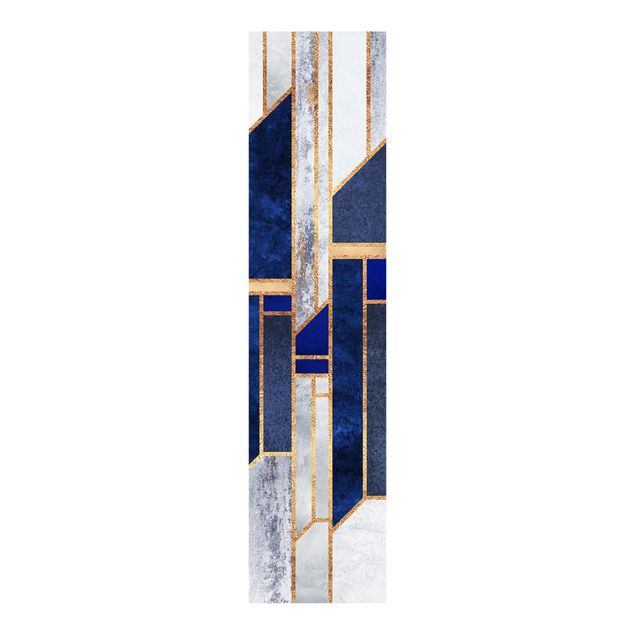 Sliding panel curtain - Geometric Shapes With Gold