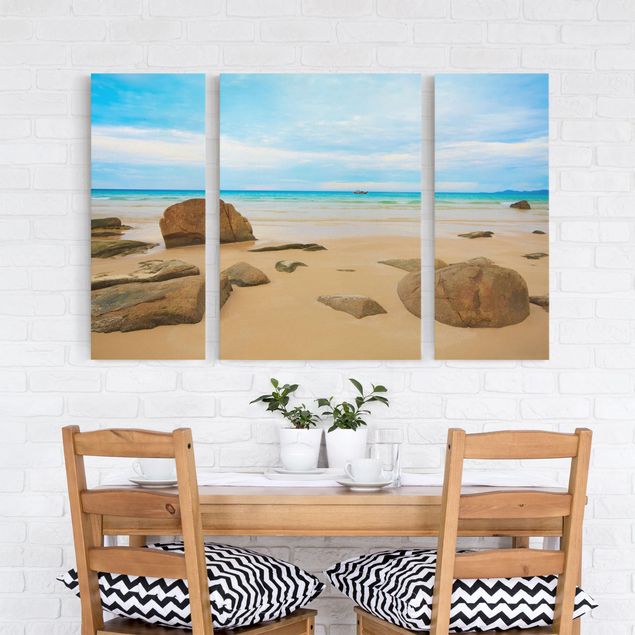 Print on canvas 3 parts - The Beach