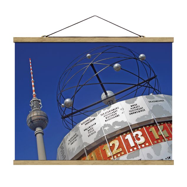 Fabric print with poster hangers - Berlin Alexanderplatz
