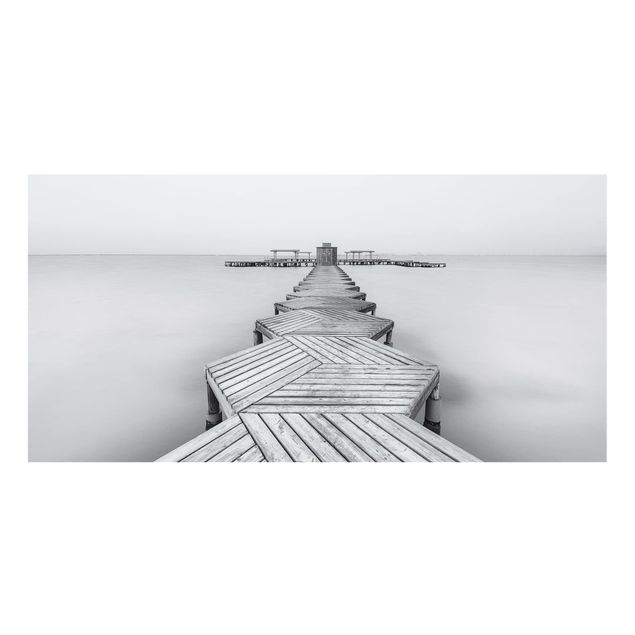 Splashback - Wooden Pier In Black And White