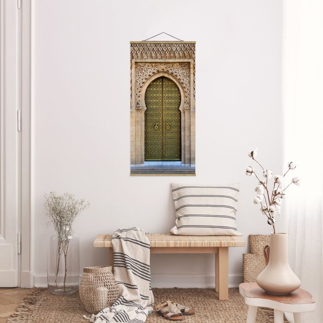 Fabric print with poster hangers - Oriental Gate