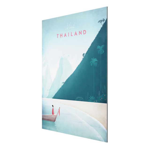 Print on aluminium - Travel Poster - Thailand