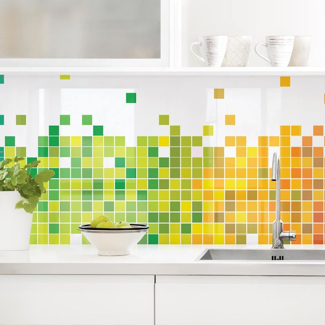 Kitchen splashback patterns Pixel Rainbow