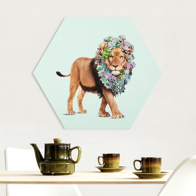 Forex hexagon - Lion With Succulents
