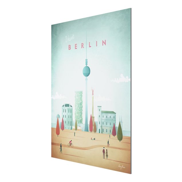 Print on aluminium - Travel Poster - Berlin