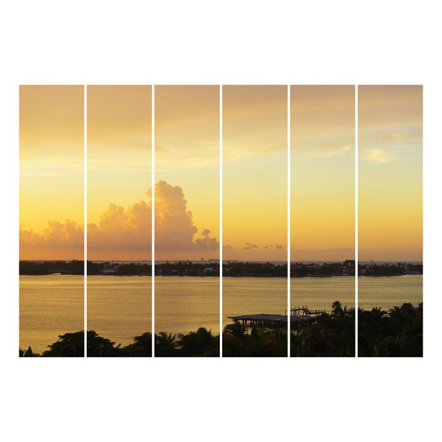 Sliding panel curtains set - Mexico sunset