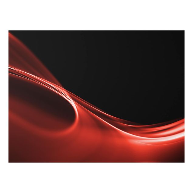 Glass Splashback - Red Wave - Landscape 3:4