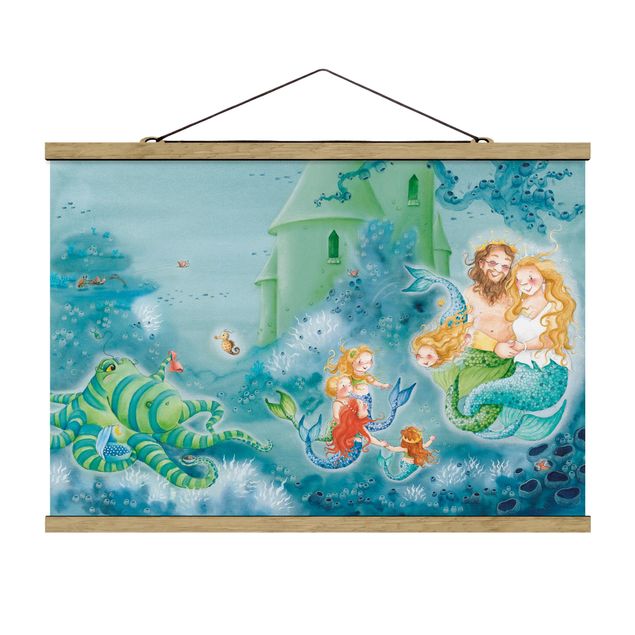Fabric print with poster hangers - The Sea Horse Is Allowed To Stay
