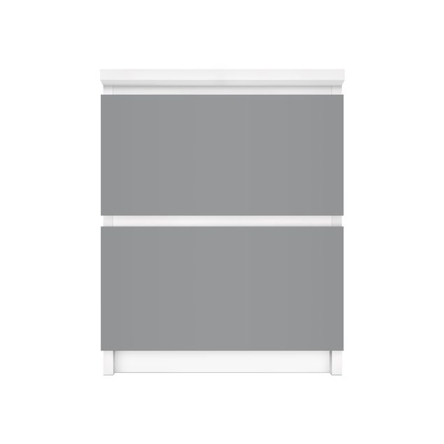 Adhesive film for furniture IKEA - Malm chest of 2x drawers - Colour Cool Grey