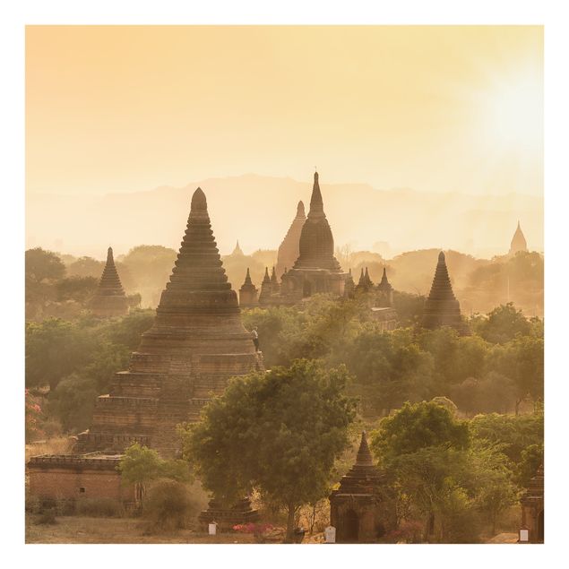 Splashback - Sun Setting Over Bagan - Square 1:1