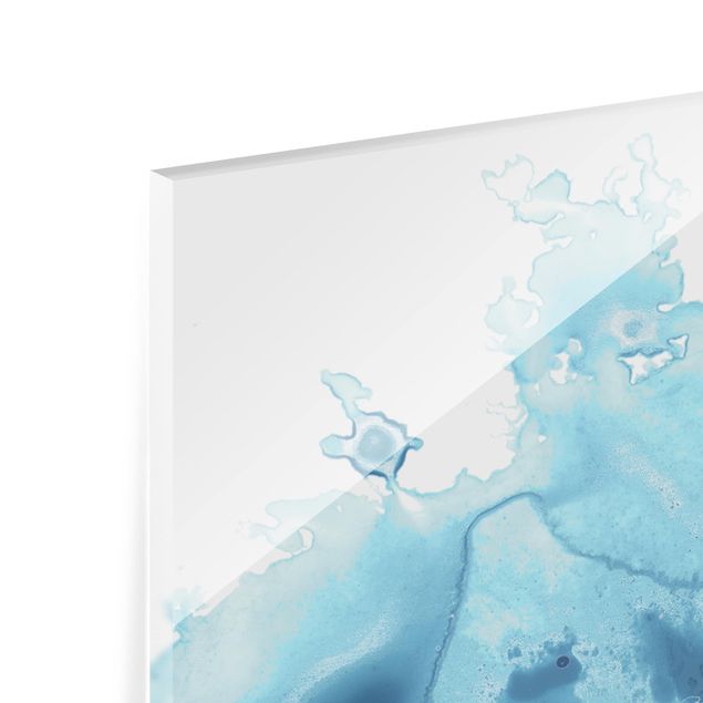 Splashback - Wave Watercolour Blue l