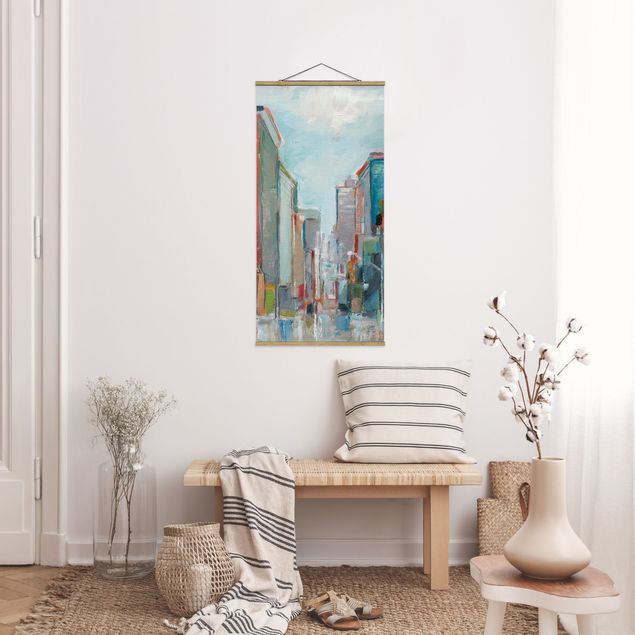 Fabric print with poster hangers - Contemporary Downtown II