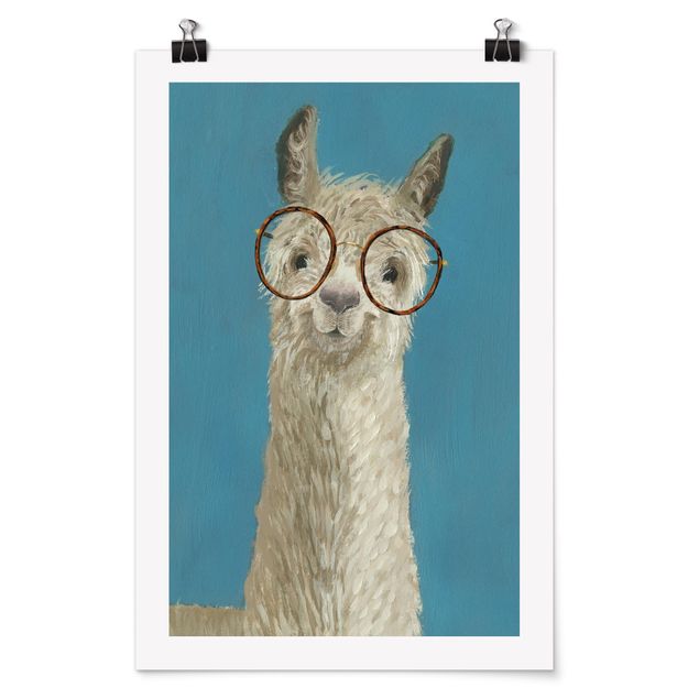 Poster animals - Lama With Glasses I