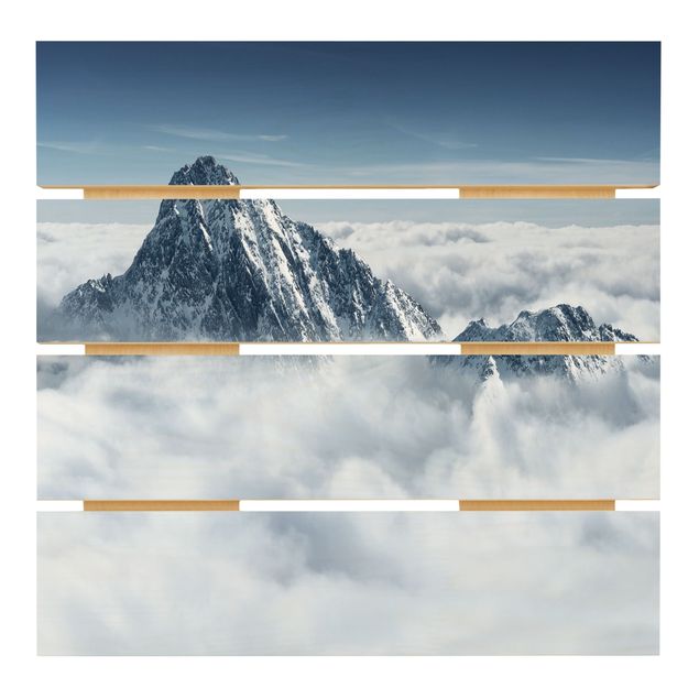 Print on wood - The Alps Above The Clouds