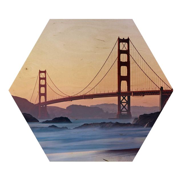 Wooden hexagon - San Francisco Romance
