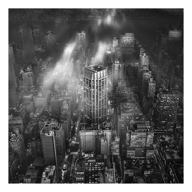 Glass Splashback - Sunlight Over New York City - Square 1:1