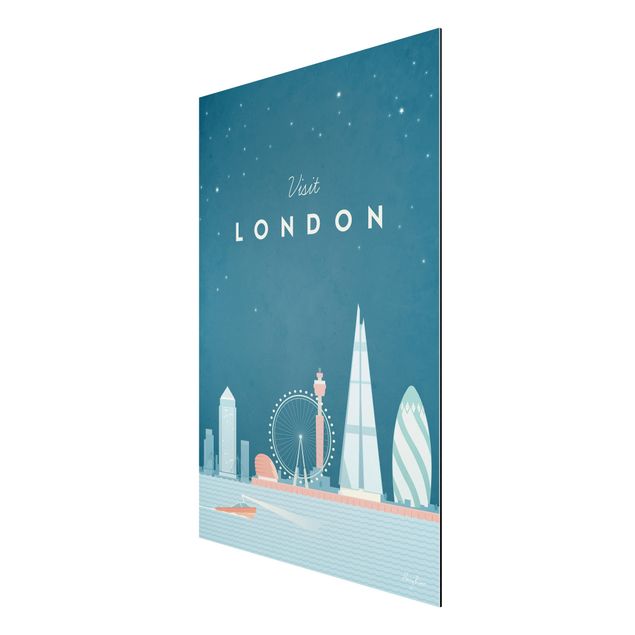 Print on aluminium - Travel Poster - London