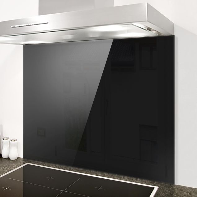 Glass splashback kitchen plain Colour Black
