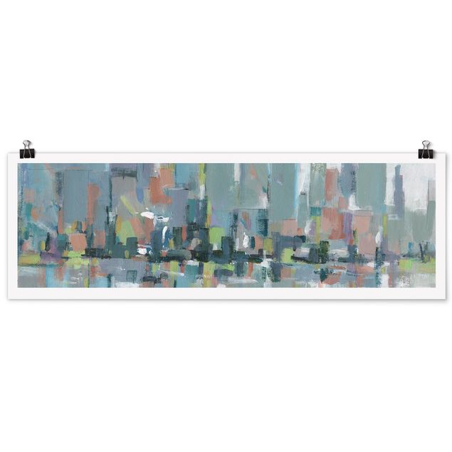 Panoramic poster abstract - Metro City I