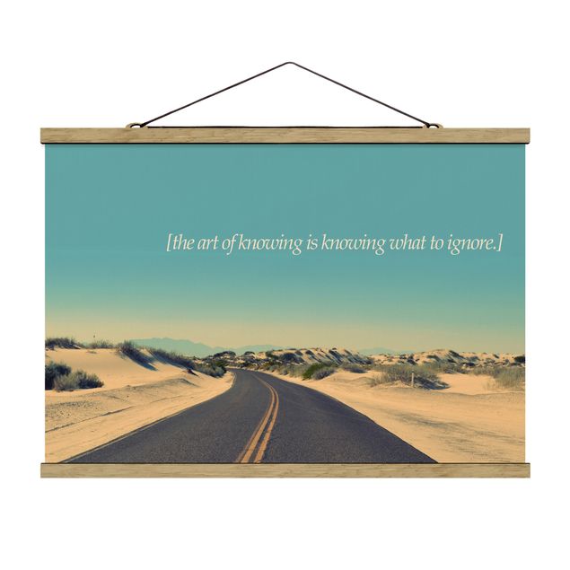 Fabric print with poster hangers - Poetic Landscape - Knowing