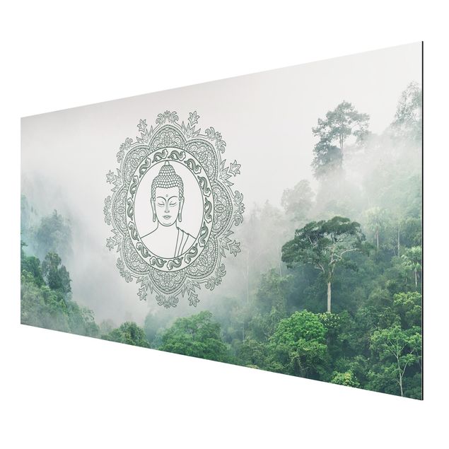Print on aluminium - Buddha Mandala In Fog