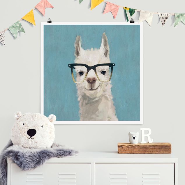 Poster - Lama With Glasses IV