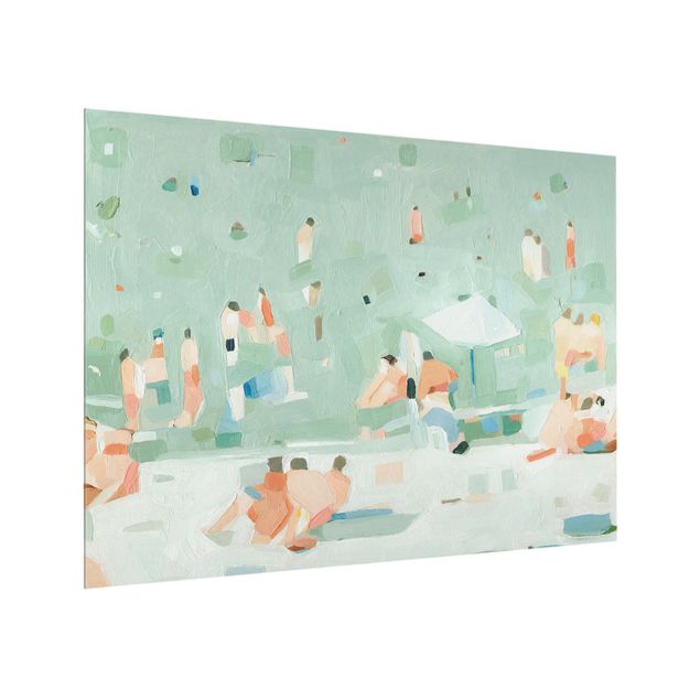 Glass splashback kitchen abstract Summer Confetti I