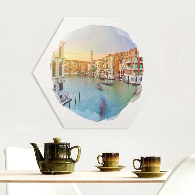 Forex hexagon - WaterColours - Grand Canal View From The Rialto Bridge Venice