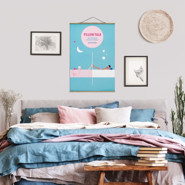 Fabric print with poster hangers - Film Poster Pillowtalk