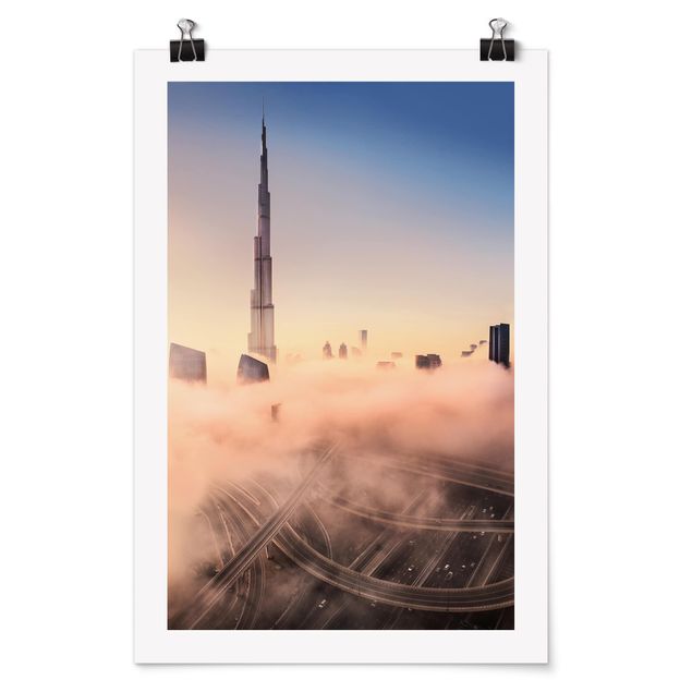 Poster architecture & skyline - Heavenly Dubai Skyline