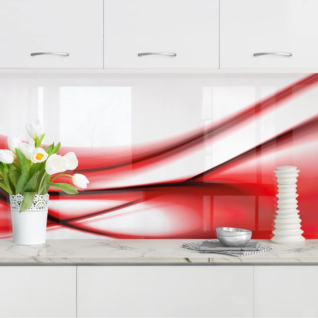 Kitchen splashback abstract Red Touch