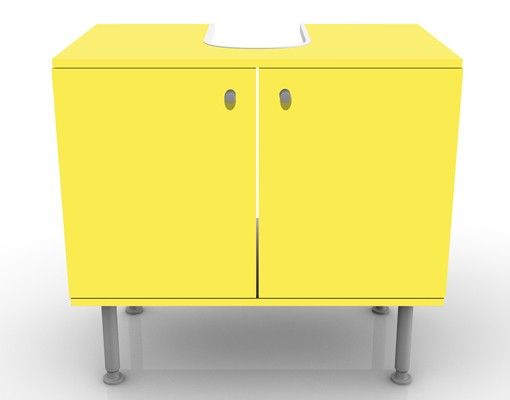 Wash basin cabinet design - Colour Lemon Yellow