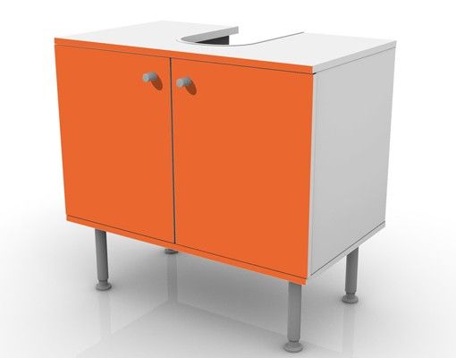 Wash basin cabinet design - Colour Orange