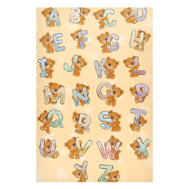 Magnetic memo board - I Am Learning The Alphabet with Teddy From A To Z