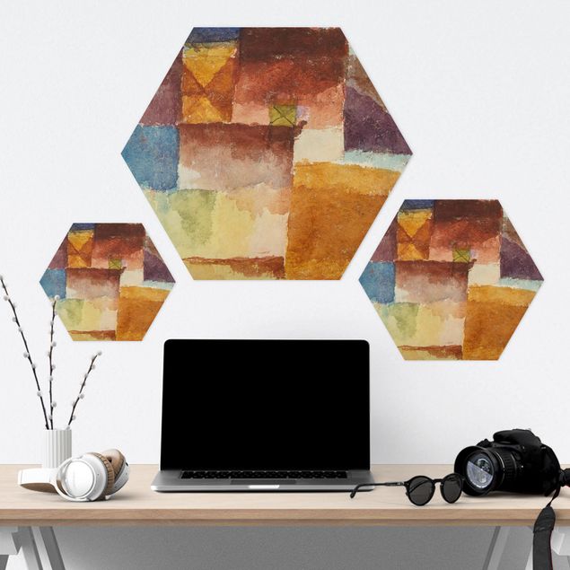 Alu-Dibond hexagon - Paul Klee - In the Wasteland
