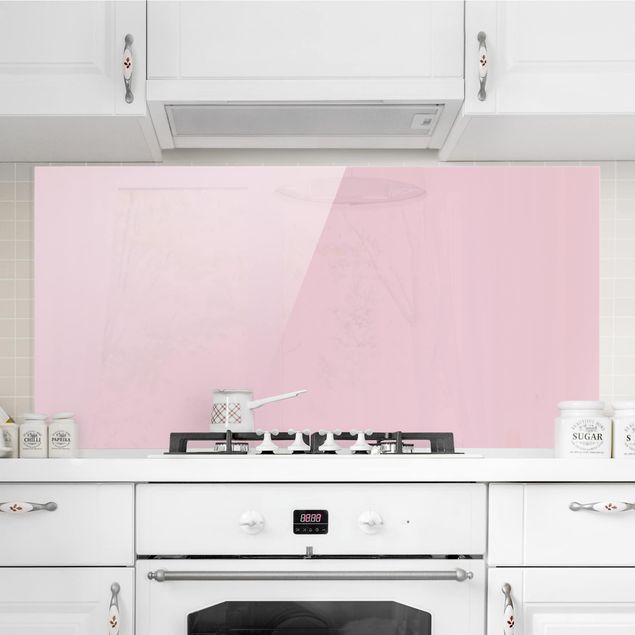 Glass splashback kitchen plain Rosé