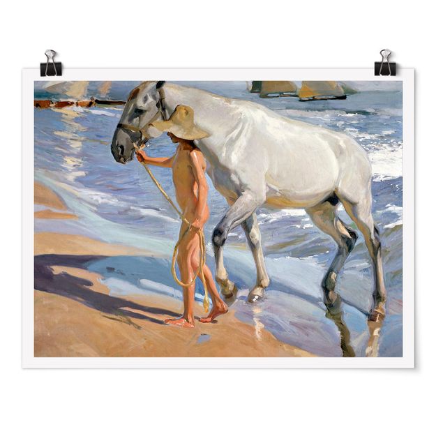Poster - Joaquin Sorolla - The Horse’S Bath