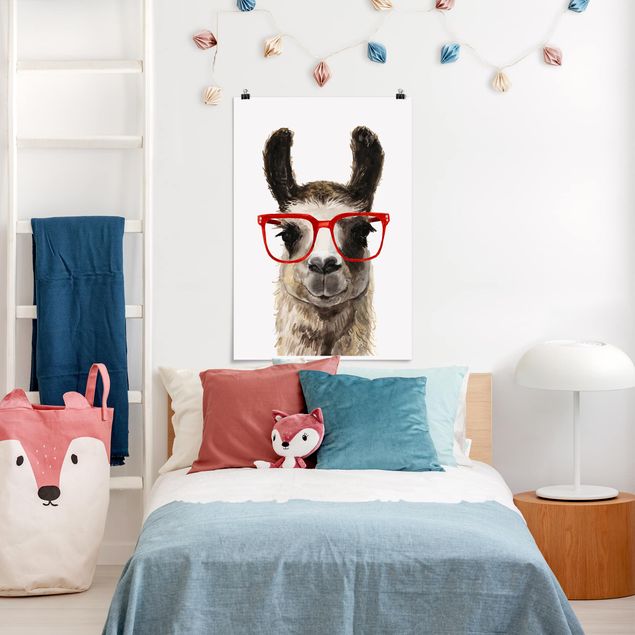 Poster kids room - Hip Lama With Glasses II