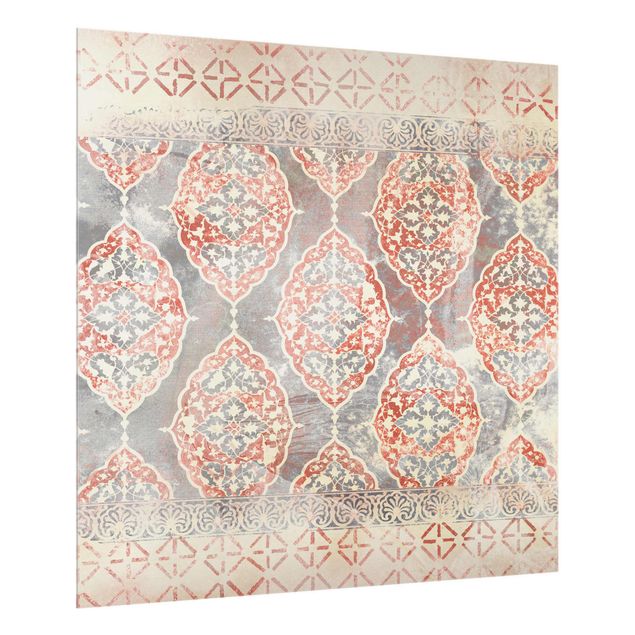 Splashback - Persian Vintage Pattern In Indigo III - Square 1:1