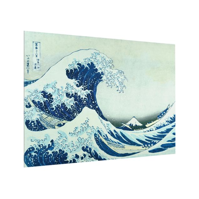 Glass splashback landscape Katsushika Hokusai - The Great Wave At Kanagawa