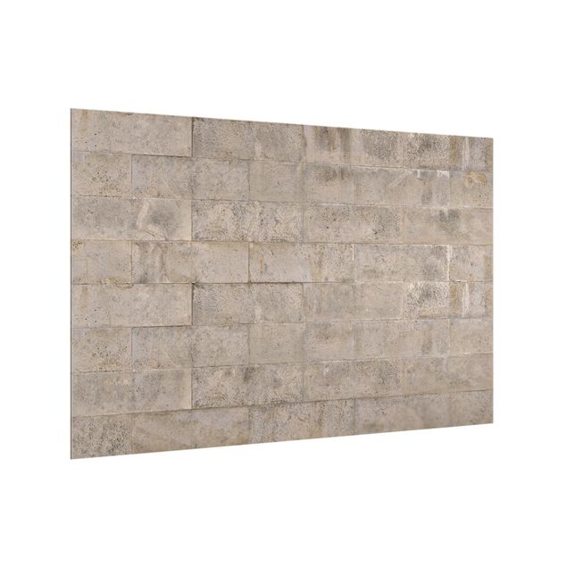 Glass splashback Brick Concrete
