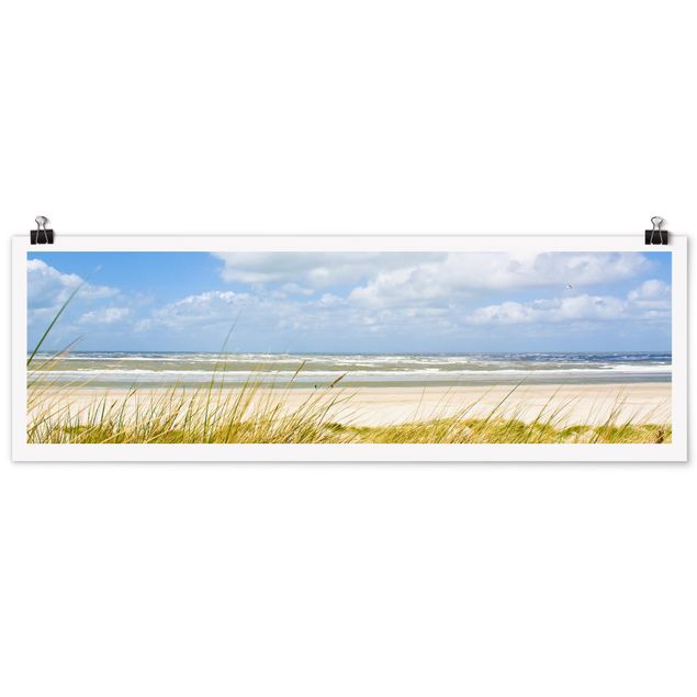 Panoramic poster beach - At The North Sea Coast