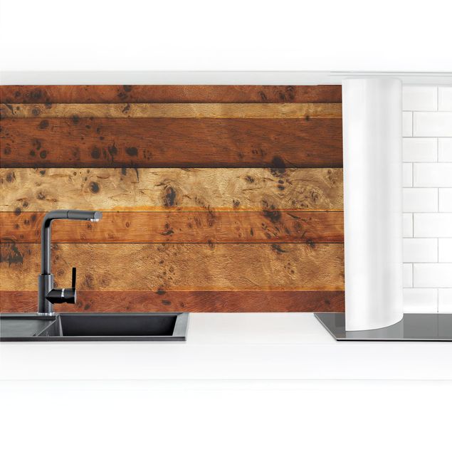 Kitchen wall cladding - Woody Birdseye