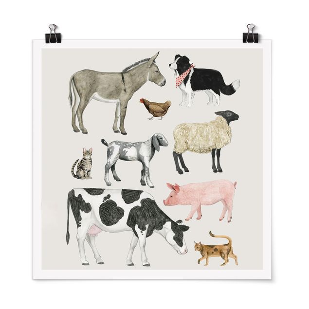 Poster - Farm Animal Family II