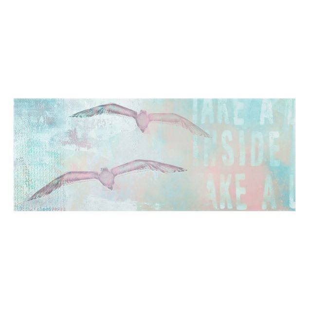 Splashback - Shabby Chic Collage - Seagulls