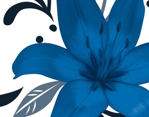 Wall sticker - No.BP19 Lily Dream Blue