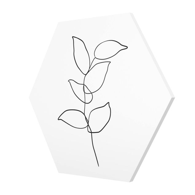Forex hexagon - Line Art Branch Black And White