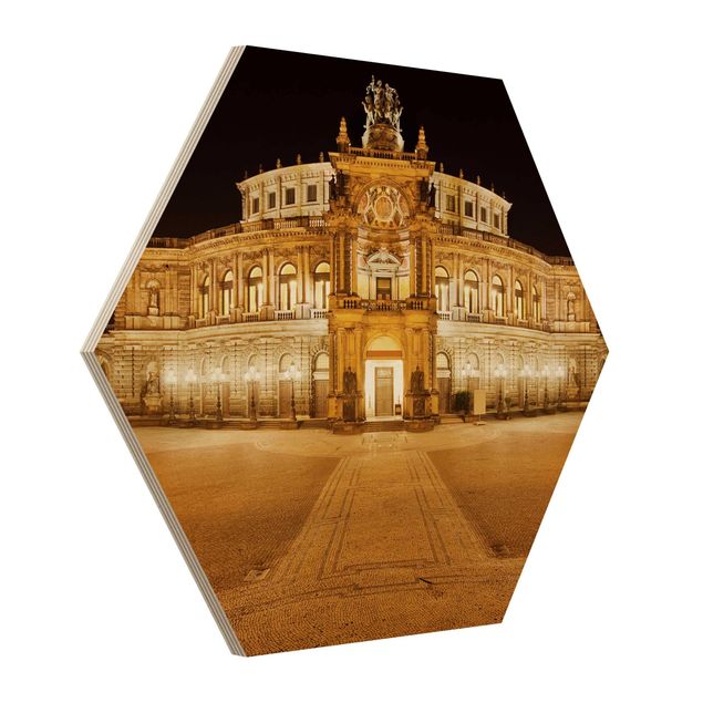 Wooden hexagon - Dresden Opera House