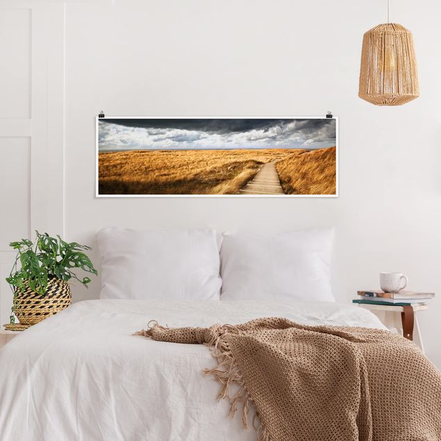 Panoramic poster beach - Path Between Dunes