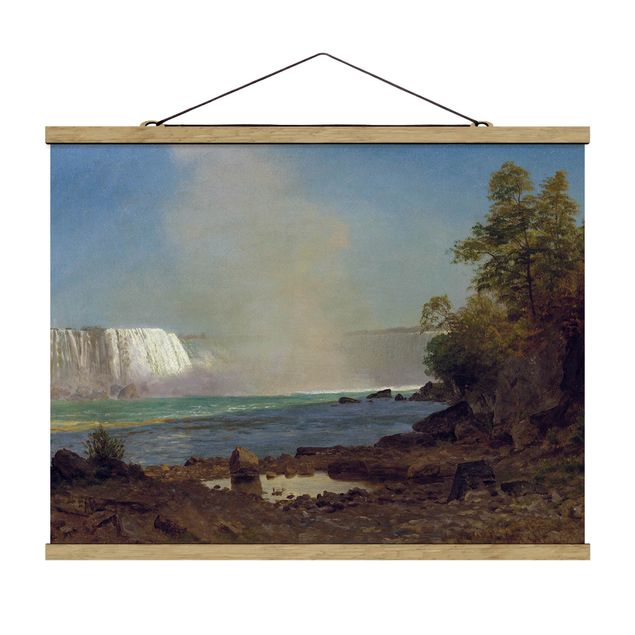 Fabric print with poster hangers - Albert Bierstadt - Niagara Falls